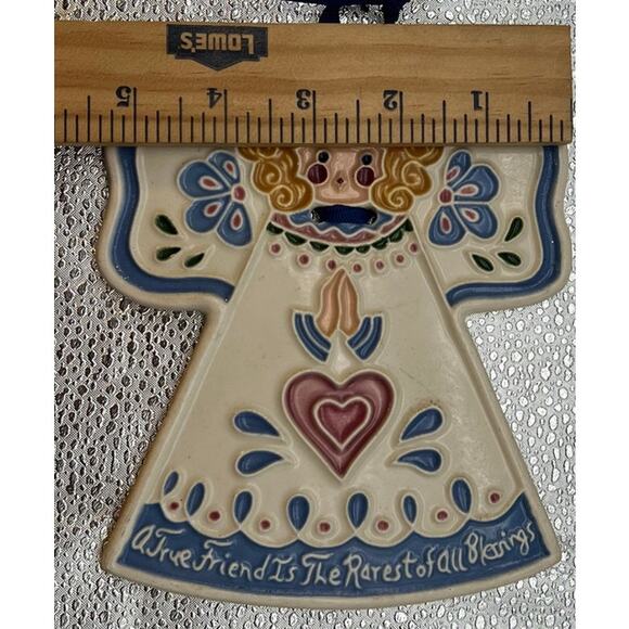 J. Duban Designs hanging Ceramic Angel 6.25" - "A True Friend...." Special Gifts - Picture 4 of 6